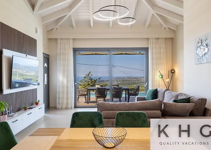 Vila Casa Del Sole With Infinity Pool In Mousata! Mousata